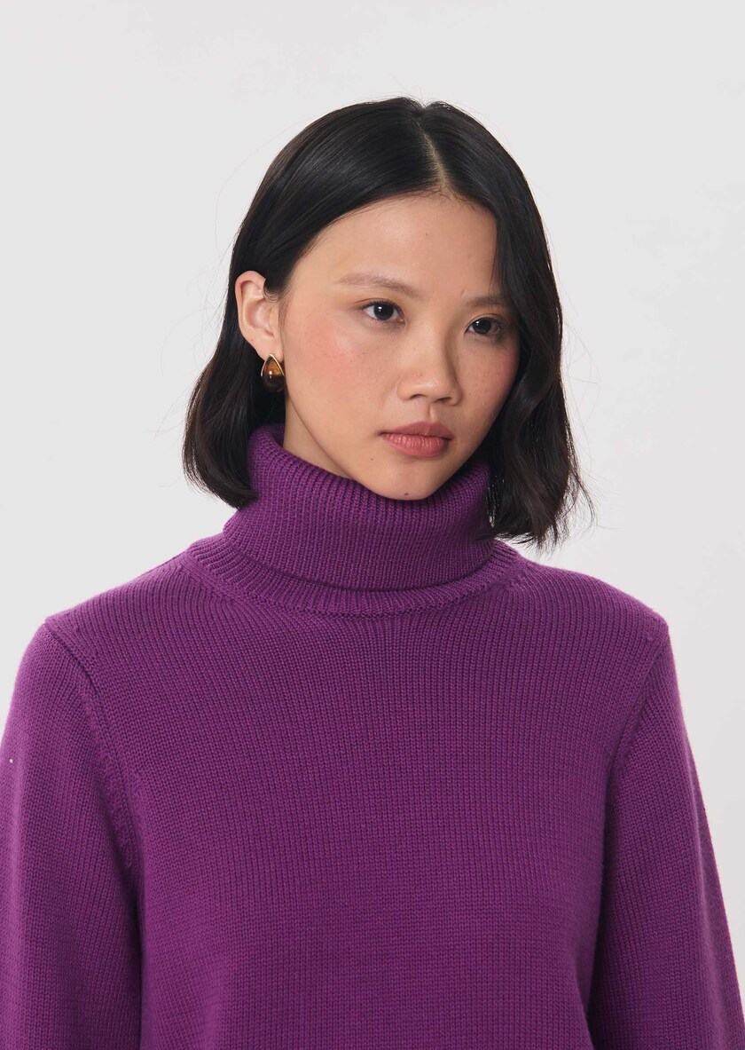 Palina Sweater ripe turtleneck Mûre TARA JARMON US